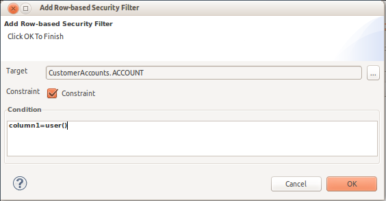 Add Row Security Filter