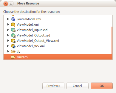 Move Model Dialog