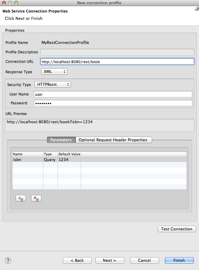 New REST Connection Profile
