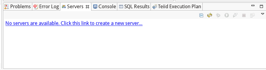 Server View with no created servers