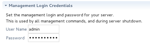 Management Login Credentials