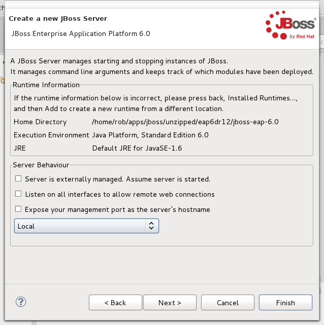 Installed Server Runtime Environments