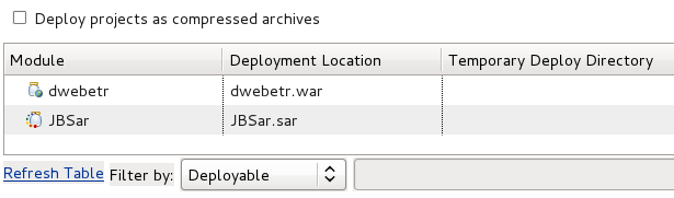 Deployment tab - Per-Module customizations