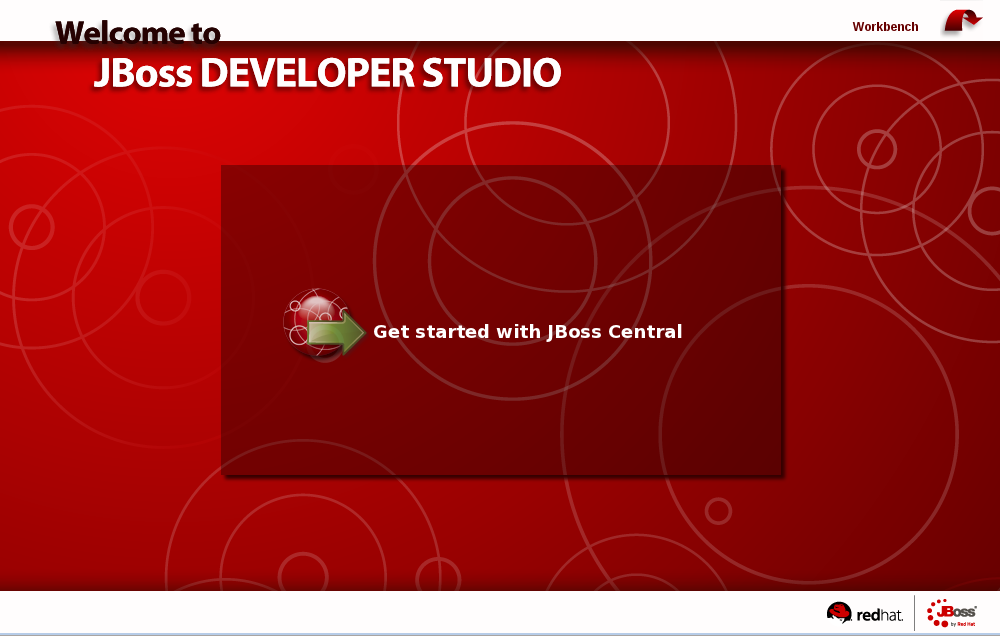Welcome screen