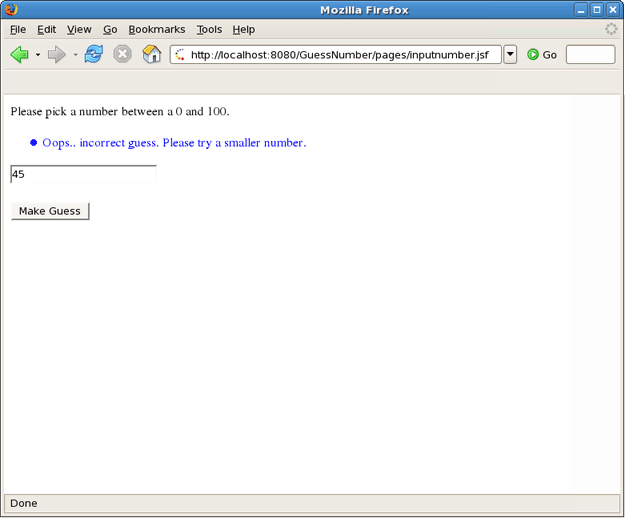 After You Enter a Guess, the Application Tells You Whether a Smaller or a Larger Number Should be Tried