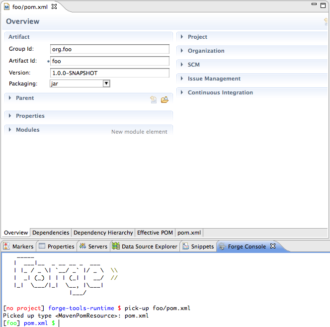 Having executed the command on a file, it is opened in its respective editor.