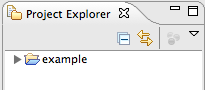 Your new project has automatically appeared in the Project Explorer.