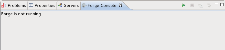 Forge in an inactive state.
