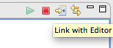 The button to link the Forge Console output with the currently open Editor.
