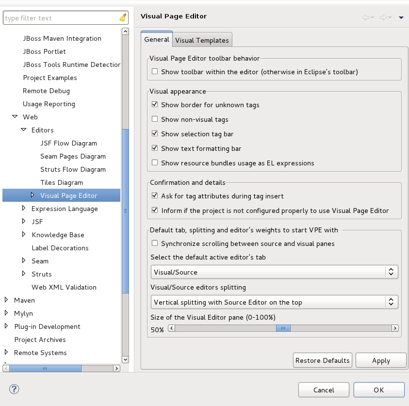 Visual Page Editor