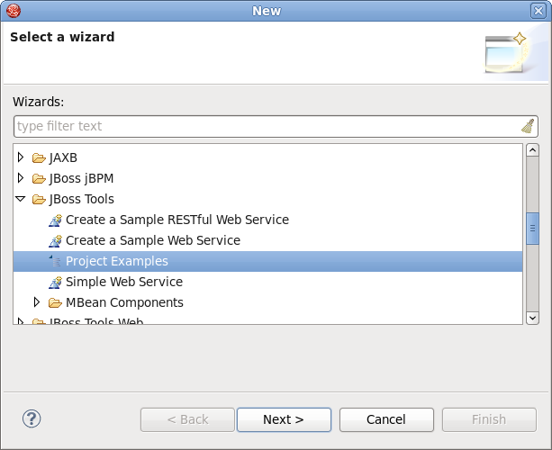 Select a wizard - Project Examples
