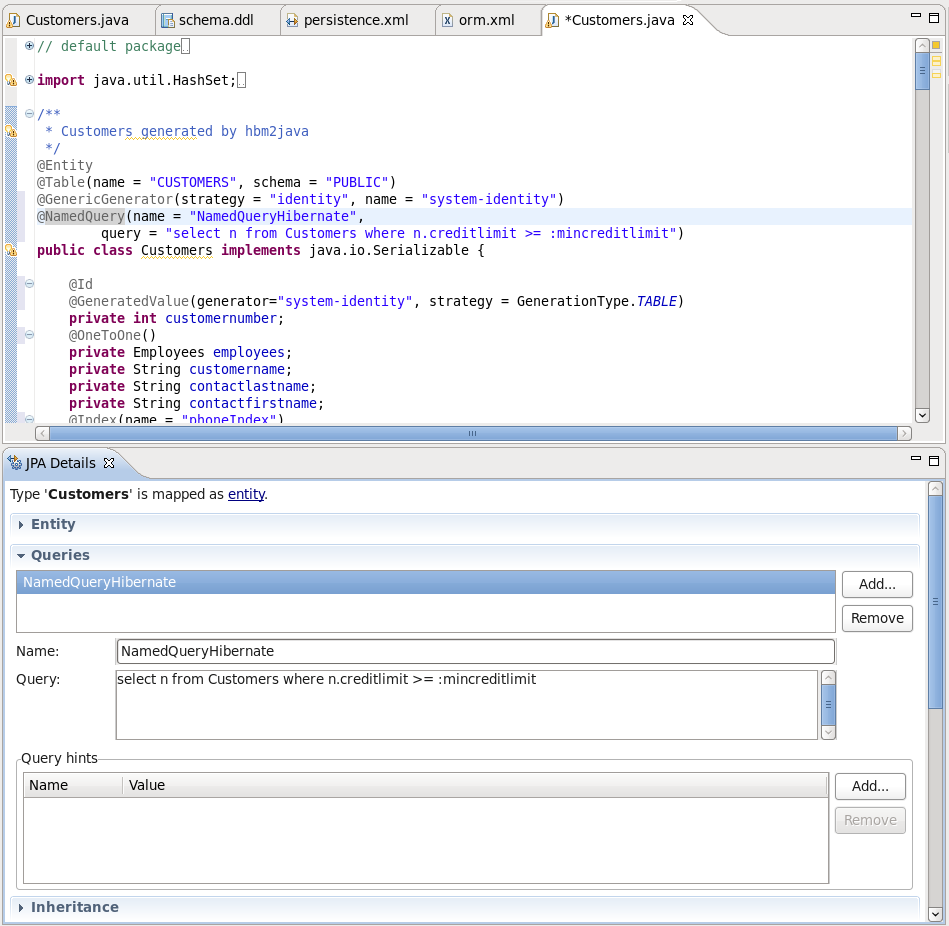 hibernate hbm2java