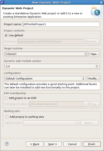 Setting the JSF Configuration