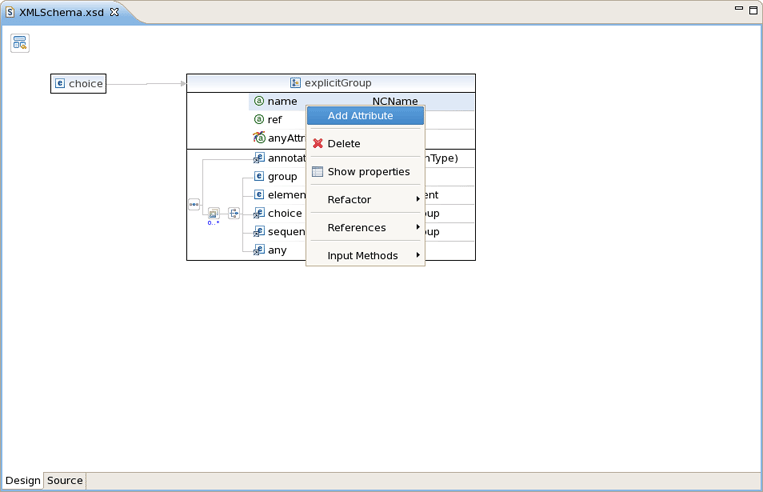 Edit Options in XSD Editor Context Menu.