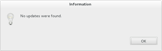 The Contacting Software Sites window opens and reports the progress of checking. Once checking is complete, a prompt informs you of any new software found. Click OK to close the prompt.