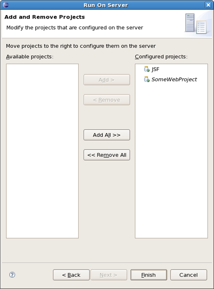 Add or Remove Projects