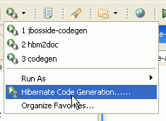 Getting Hibernate Code Generation Wizard