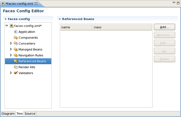 Validator in Faces Config Editor