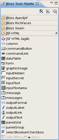 JBoss Tools Palette