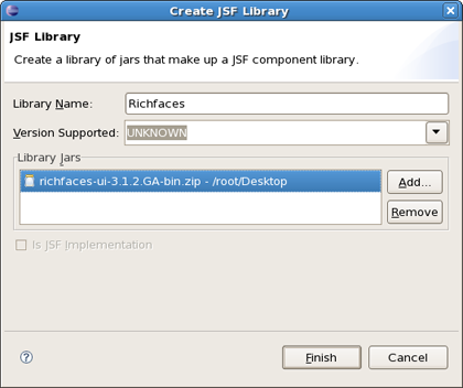 Create JSF Implementation Library