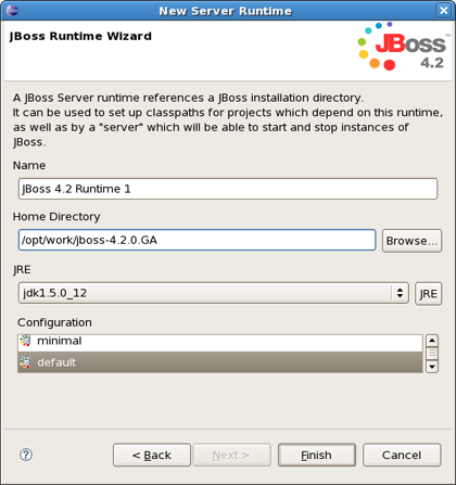 New Server Runtime Dialog