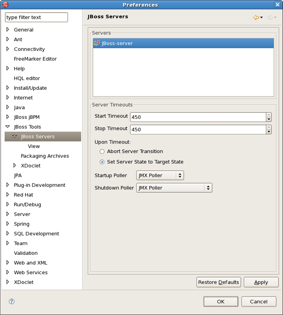 Server Preferences