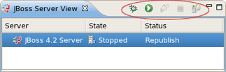 JBoss Server Toolbar