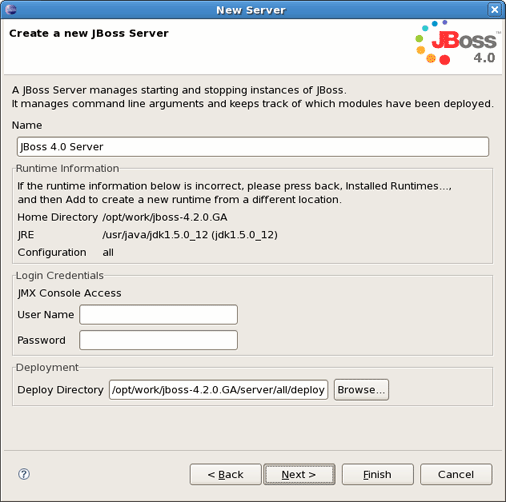 Installed Server Runtime Environments