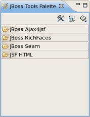 Default View of The JBoss Tools Palette