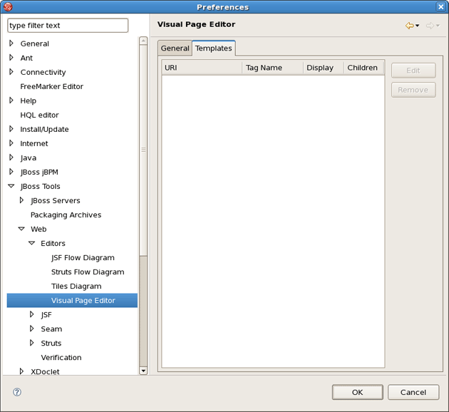 Visual Page Editor Templates