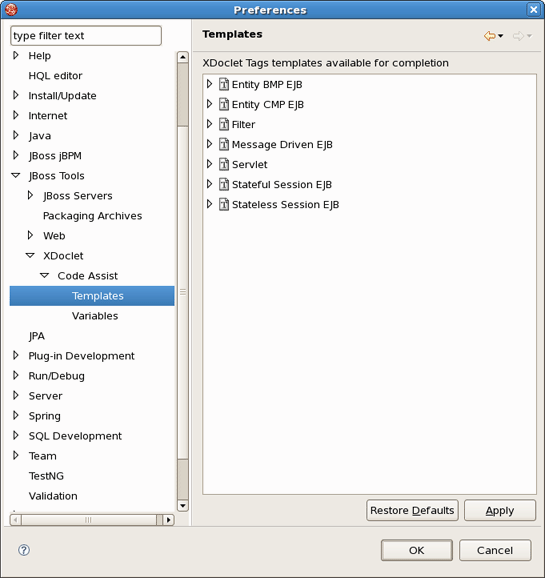 XDoclet Templates