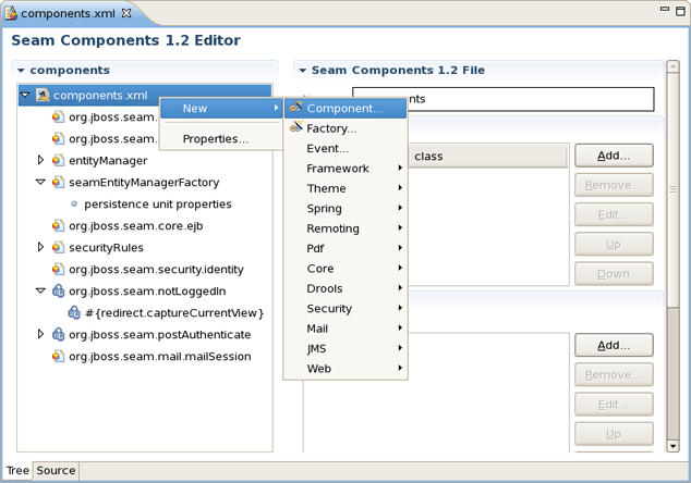 component.xml Editor