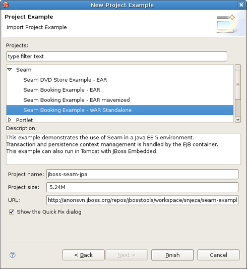 Selecting a Project Example