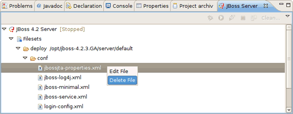 Deleting the File from the Filesets