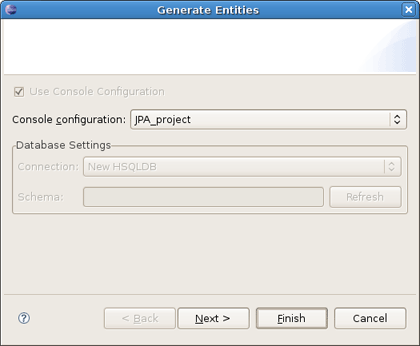 Generate Entities Wizard