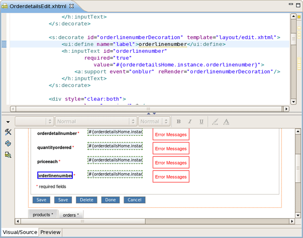 Form Fields Editing