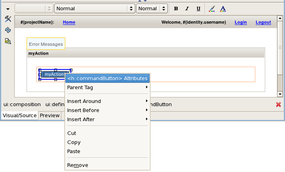 Seam Action Editing