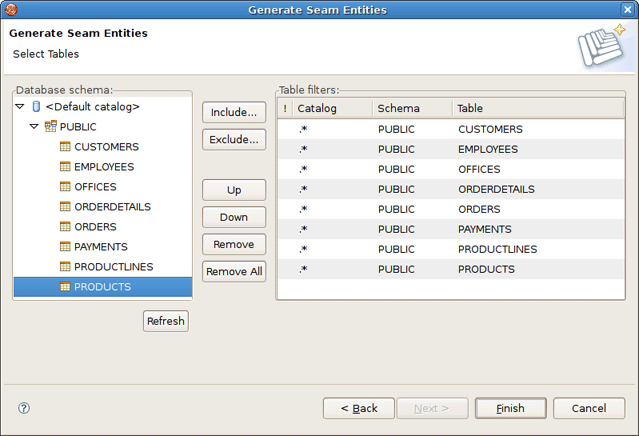 Selecting Tables