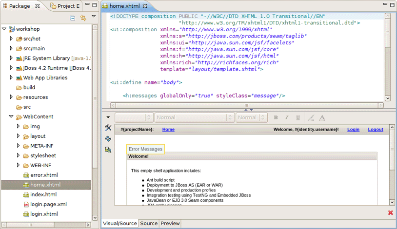 Facelets GUI Editor