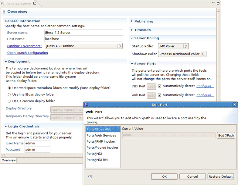 Server Ports Preferences