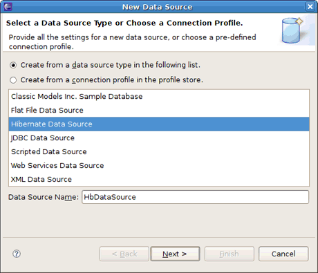 Creating Hibernate Data Source