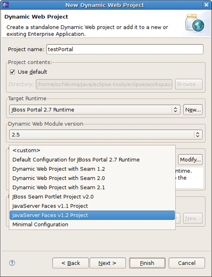 Setting the JSF Configuration