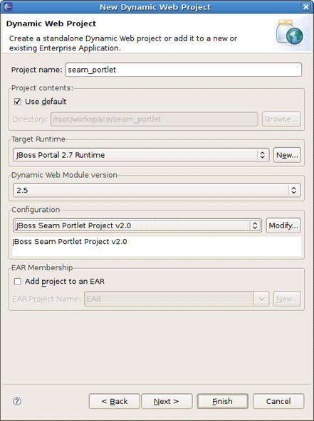 Calling New Portlet Wizard