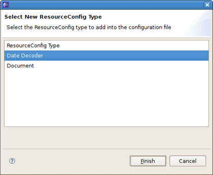 Resource Type Selection Wizard