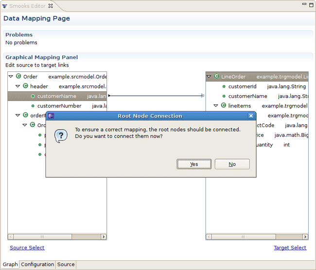 Dialog Asking You to Connect to the Root Nodes