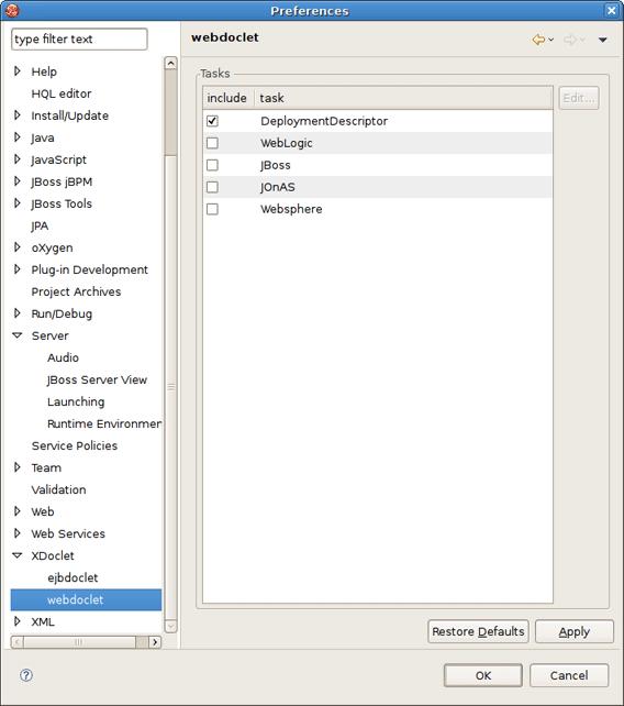 webdoclet