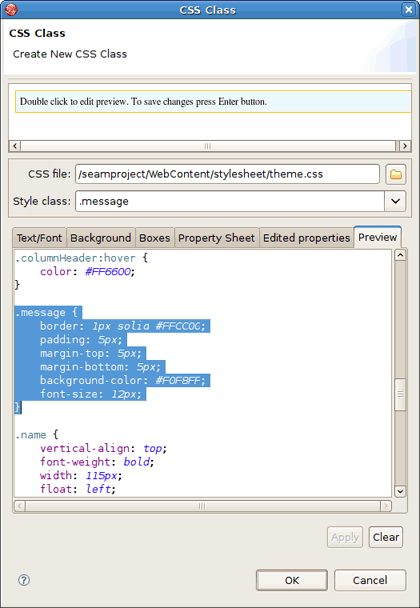 Preview Tab