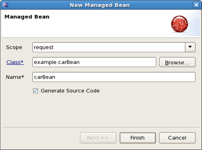 New Managed Bean