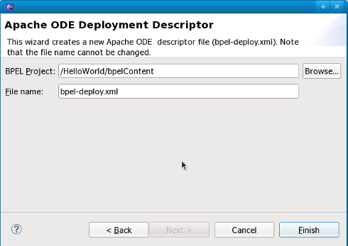 New BPEL Deploy file Wizard