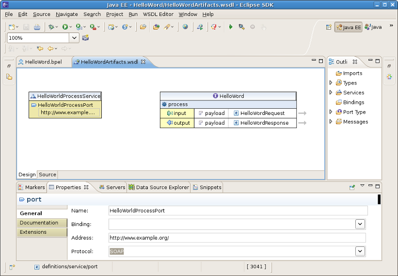 Add Service to the WSDL file
